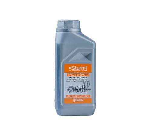 Масло 4 ТАКТ. минеральное , SAE 15W-40, 0.6л., Sturm!