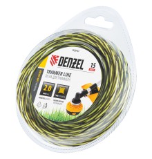 Леска для триммера двухкомпонентная витая квадратная, 2,0мм х 15м, блистер SkyCutter Denzel