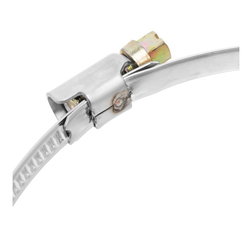 Хомуты нержавеющая сталь, Стандартное болтовое крепление 100-120 мм, 25 штук в упаковке, ширина 9 мм Сибртех