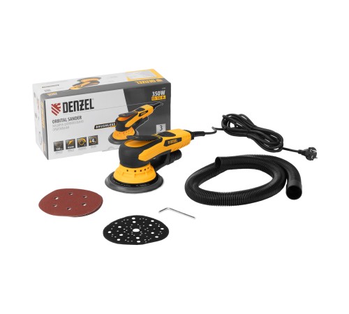 Машина шлифовальная орбитальная бесщет OS-150-BL, 350 Вт, 4000-10000 об/мин Denzel