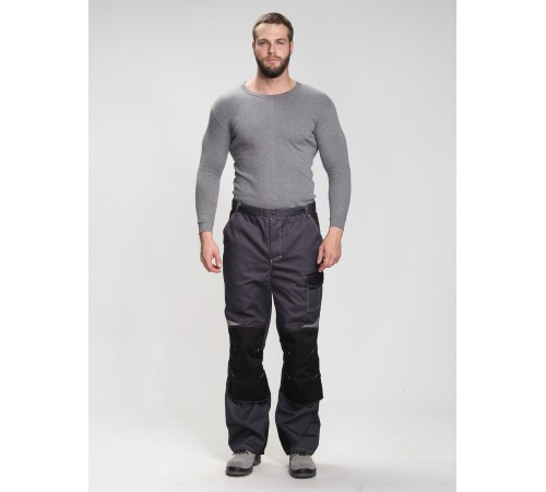 Костюм Формула (тк.Смесовая,240) брюки, т.серый/св.серый/черный