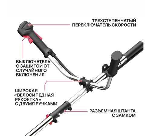 Триммер аккумуляторный бесщёточный P.I.T. PTR20H-380B (1 АКБ, ЗУ)