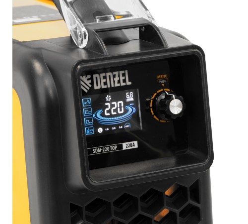 Аппарат инвертор. дуговой сварки SDM-220 Top, 220 А, ПВ 60%// Denzel Аппарат инвертор. дуговой сварки SDM-220 Top, 220 А, ПВ 60%// Denzel