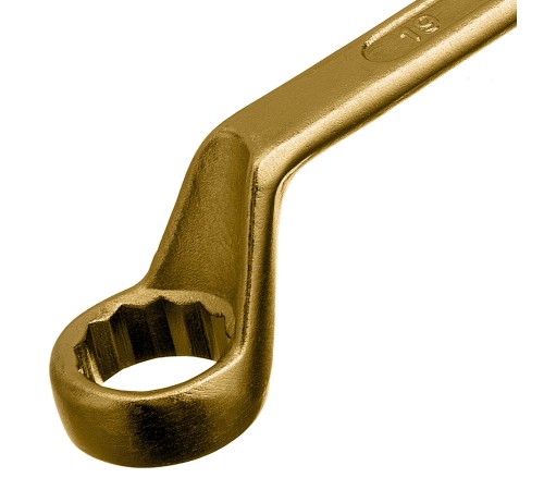 Ключ накидной, 17 х 19 мм, желтый цинк Сибртех