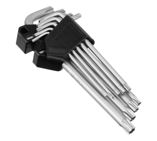 Набор ключей имбусовых Torx-Tempered, TT10-50, CrV, 9 шт., удлиненные Сибртех
