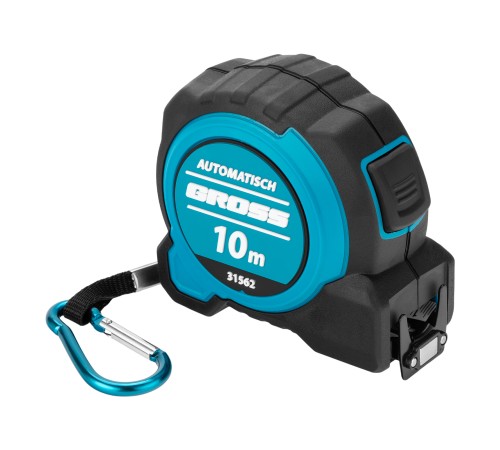 Рулетка "Automatisch", 10 м х 32 мм, нейлон, магнит, двустор. разметка, антиизлом, автоcтоп Gross