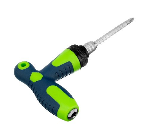 Отвертка реверсивная Т-образная комбинированная PH2/SL6, CrV Сибртех