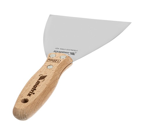 Шпательная лопатка из нержавеющей стали, 120 мм, буковая рукоятка, EFP Matrix Шпательная лопатка из нержавеющей стали, 120 мм, буковая рукоятка, EFP Matrix