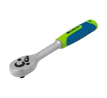 Ключ-трещотка 1/4", 45 зубьев, с быстрым сбросом, матовый хром Сибртех