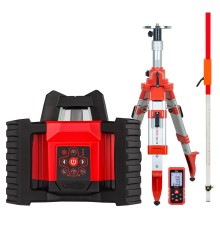 Комплект: ротационный нивелир RGK SP-312 + элевационный штатив RGK SH-170 + рейка RGK LR-2 + дальномер RGK DL100