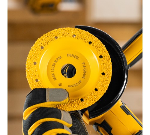 Чашка твердосплавная зачистная,125 мм, Плоская, среднее зерно #16// Denzel