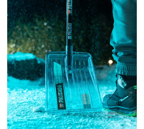 Лопата для уборки снега, поликарбонат, 260х310х870 мм, стальной черенок, LUXE Palisad