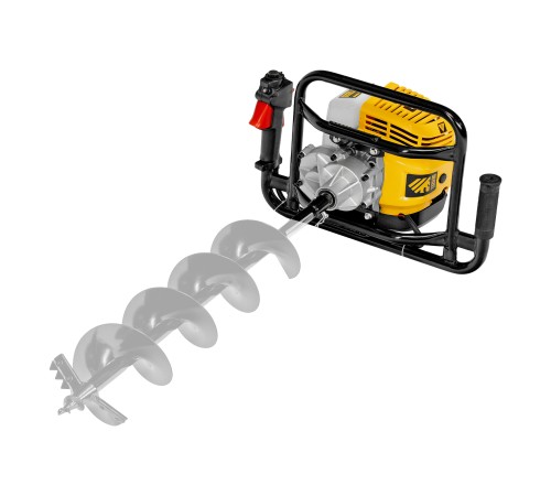 Мотобур DX-52, объём двигателя 52 см3, соединение 20 мм, без шнека Denzel