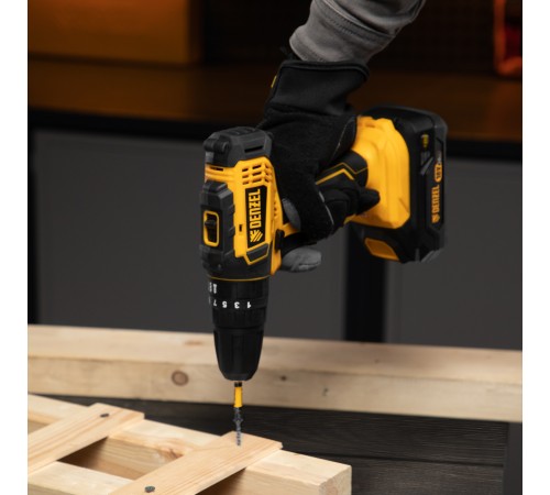 Дрель-шуруповерт аккумуляторная ударная CID-18-0, Li-Ion, 18 В Denzel