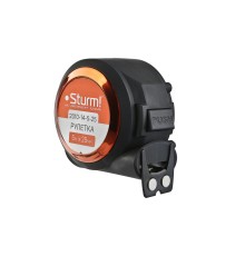 Рулетка с автостопом, 5x25мм, soft touch, 2x сторонняя шкала, магнит, Sturm!