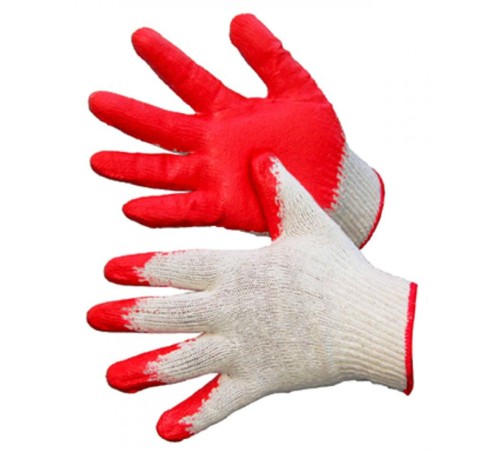 Перчатки х/б с одинарным латексным покрытием Перчатки х/б с одинарным латексным покрытием