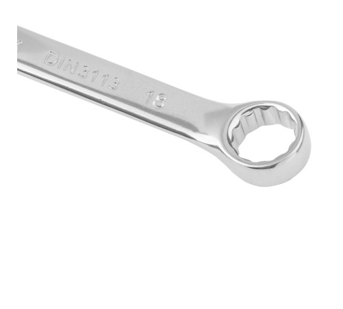 Ключ комбинированный, 18 мм, CrV, полированный хром Matrix