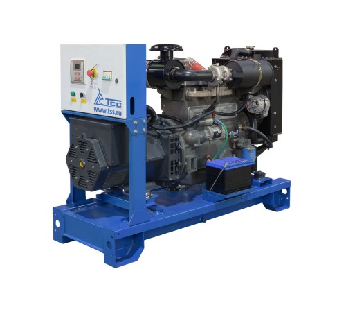 Дизельный генератор ТСС ЭД-30-Т400 с АВР в погодозащитном кожухе на прицепе