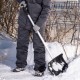Лопата для уборки снега пластиковая, 470х350х1340 мм, алюминиевый черенок, Сибртех