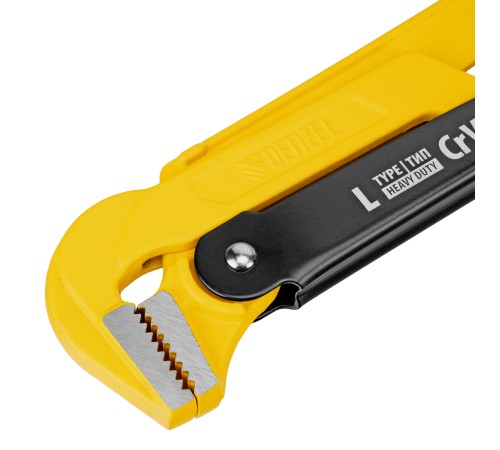 Ключ трубный рычажный №3, 2", цельнокованый, CrV, тип "L" Denzel