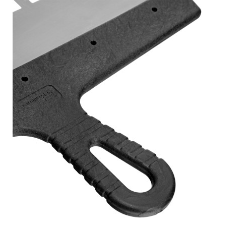 Шпатель из нержавеющей стали, 350 мм, зуб 10 х 10 мм, пластмассовая ручка Сибртех