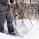 Движок для уборки снега оцинкованный, 750х420х1120 мм, усиленный, стальная рукоятка,Сибртех