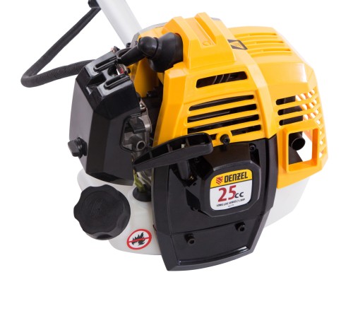 Триммер бензиновый DR-25, 25 см3, неразъемная штанга, состоит из 2 частей Denzel
