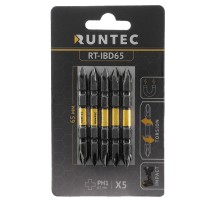 RUNTEC RT-IBD65 Бита ударная двусторонняя RUNTEC H6.35 65мм PH1/PH1 5шт.