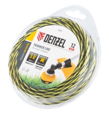 Леска для триммера двухкомпонентная витая квадратная, 3,0мм х 12м, блистер SkyCutter Denzel