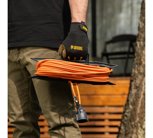 Удлинитель-шнур силовой Garden Series, б/з, ПВС, 20м, 1 розетка, 2 x 1,5 мм, Denzel