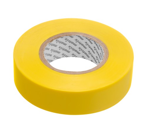 Изолента ПВХ, 19 мм х 20 м, желтая, 150 мкм Matrix