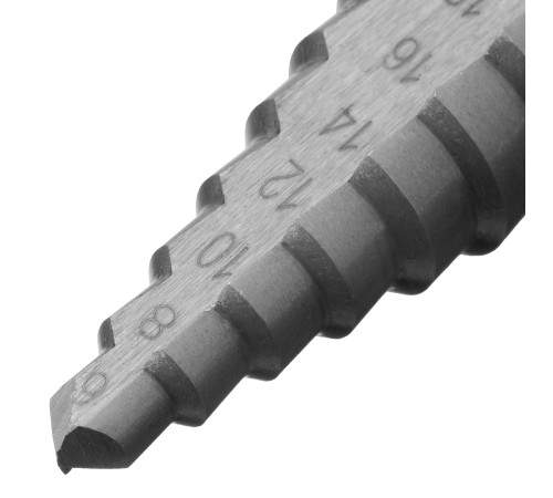 Сверло ступенчатое по металлу, 6-8-10-12-14-16-18-20-22-24-26-28-30мм, 4241 Сибртех