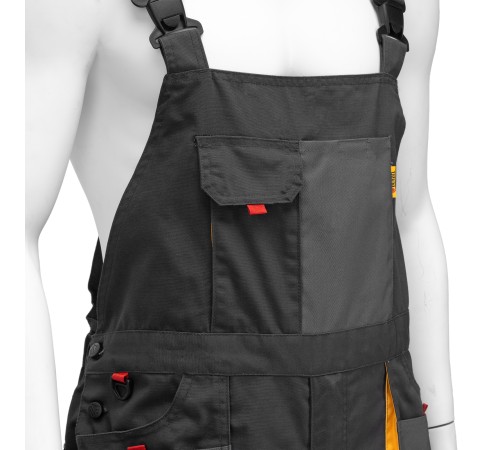 Полукомбинезон профессиональный рабочий, 65% полиэстер 35% хлопок, XXL Denzel