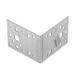 Крепежный уголок 2 мм, КU 90 x 90 x 65 мм Сибртех