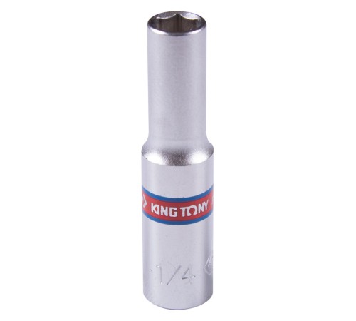 Головка торцевая глубокая шестигранная 1/4", 1/4", дюймовая KING TONY 223508S