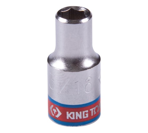 Головка торцевая стандартная шестигранная 1/4", 3/16", дюймовая KING TONY 233506S Головка торцевая стандартная шестигранная 1/4", 3/16", дюймовая KING TONY 233506S