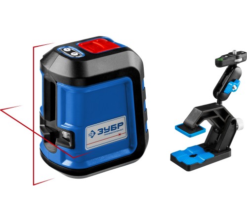 ЗУБР 15 м, линейный лазерный нивелир c держателем КРЕСТ-15 34902-2_z01 Профессионал
