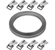 ЗУБР 3 м х 8 мм, 8 замков, набор: хомут универсальный нержавеющий, Профессионал (37811-H8)