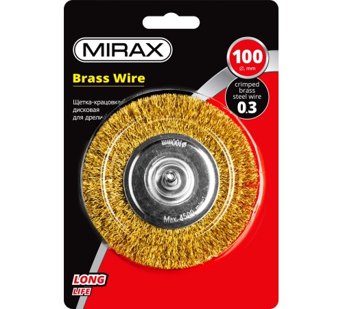 MIRAX 100 мм, щетка дисковая для дрели 35145-100 MIRAX 100 мм, щетка дисковая для дрели 35145-100