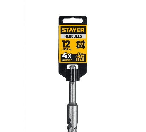 STAYER HERCULES-4Х 12x800 мм, SDS-plus бур (29290-800-12) STAYER HERCULES-4Х 12x800 мм, SDS-plus бур (29290-800-12)