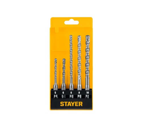 STAYER HERCULES-4Х 5шт набор буров SDS-plus (29290-H5) STAYER HERCULES-4Х 5шт набор буров SDS-plus (29290-H5)