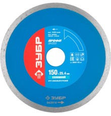 ЗУБР Т-800 Сплошной, 150 мм, (25.4мм, 7 х 2.0 мм), сплошной алмазный диск, Профессионал (36655-150) ЗУБР Т-800 Сплошной, 150 мм, (25.4мм, 7 х 2.0 мм), сплошной алмазный диск, Профессионал (36655-150)