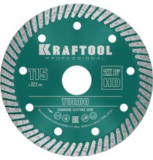 KRAFTOOL Turbo, 115 мм, (22.2 мм, 10 х 2.2 мм), сегментированный алмазный диск (36682-115)