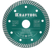 KRAFTOOL Turbo, 125 мм, (22.2 мм, 10 х 2.4 мм), сегментированный алмазный диск (36682-125)