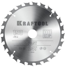 KRAFTOOL Fast, 190 х 20 мм, 24Т, пильный диск по дереву (36950-190-20) KRAFTOOL Fast, 190 х 20 мм, 24Т, пильный диск по дереву (36950-190-20)