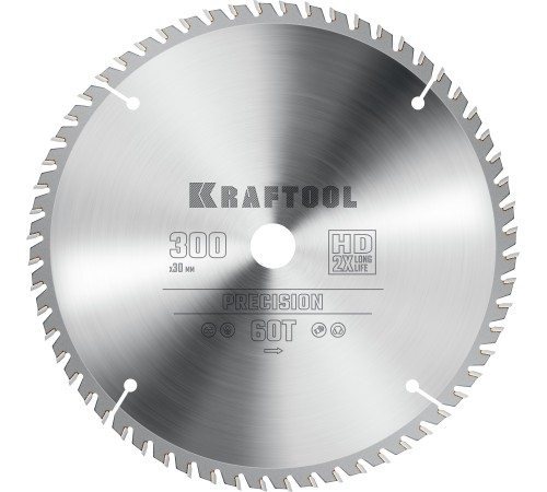 KRAFTOOL Precision, 300 х 30 мм, 60Т, пильный диск по дереву (36952-300-30)