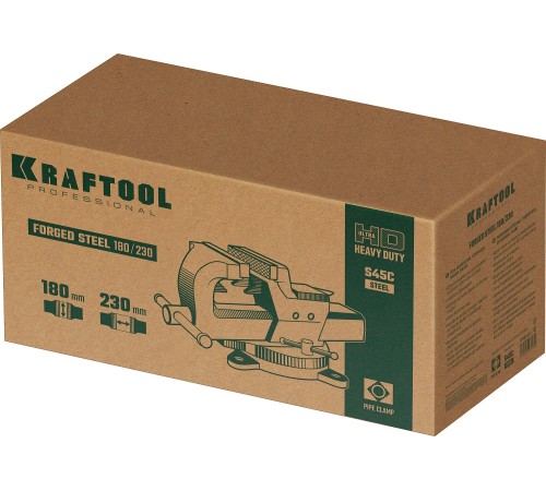 KRAFTOOL Forge-180/230, с регулировкой компенсации люфта, кованые стальные тиски (32700-230) KRAFTOOL Forge-180/230, с регулировкой компенсации люфта, кованые стальные тиски (32700-230)
