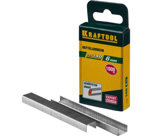 KRAFTOOL скобы тип 140, 6 мм, скобы супертвердые 31680-06 KRAFTOOL скобы тип 140, 6 мм, скобы супертвердые 31680-06