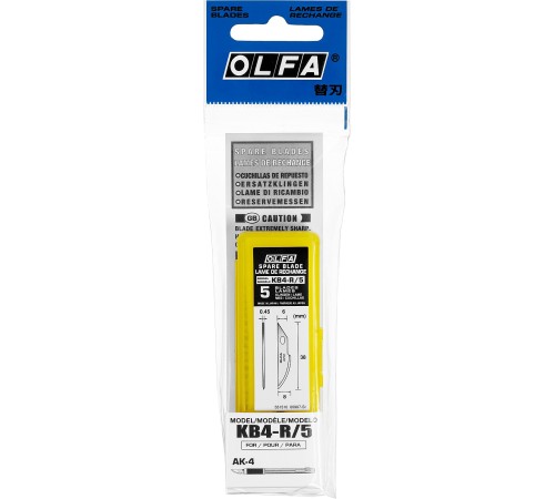 OLFA 6 мм, лезвия закругленные для ножа OL-KB4-R/5 OLFA 6 мм, лезвия закругленные для ножа OL-KB4-R/5