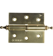 ЗУБР 75 х 63 х 2.5 мм, разъемная, левая, цвет матовая латунь (SB), 2 шт, карточная петля (37605-075-3L)